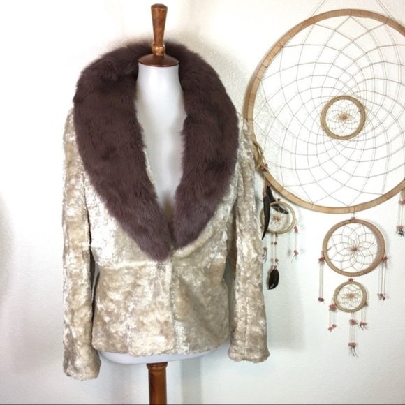 WD.NY Jackets & Blazers - WD.NY Faux Fur Ivory Cream Coat